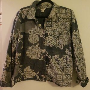 Denim and Floral Blazer